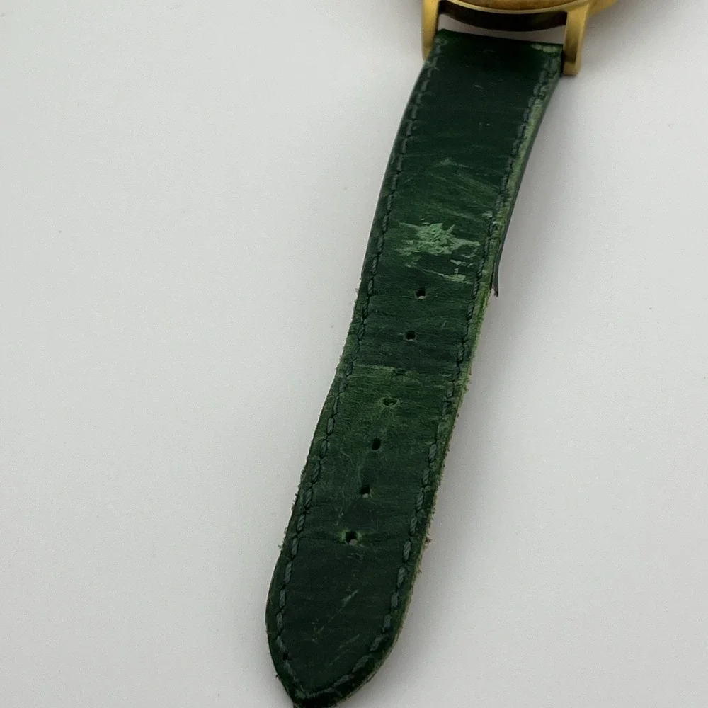 Woodstone Florence Green Sandalwood Watch Men 40mm Case- New Battery‎
